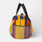 Hero Stripes Horizontal Lines Yellow Blue Red Duffle Bag (Rechts)