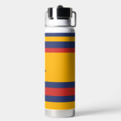 Hero Stripes Horizontal Lines Yellow Blue Red Trinkflasche (Hinten)