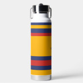 Hero Stripes Horizontal Lines Yellow Blue Red Trinkflasche (Vorderseite)