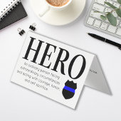 Hero Thin Blue Line Polizei Danke Business Card Visitenkarten