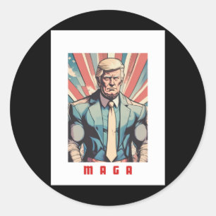 Hero Trump Runder Aufkleber