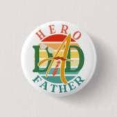 Hero Vater Fath Sunset Krawatte, Mustache & Sonnen Button (Vorderseite)