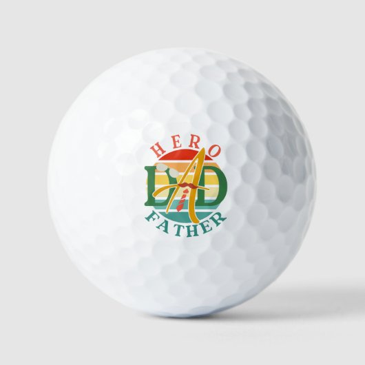 Hero Vater Fath Sunset Krawatte, Mustache & Sonnen Golfball (Vorderseite)