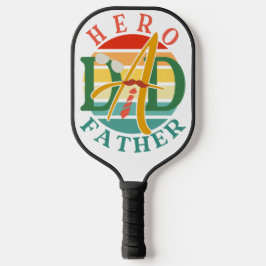 Hero Vater Fath Sunset Krawatte, Mustache & Sonnen Pickleball Schläger
