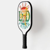 Hero Vater Fath Sunset Krawatte, Mustache & Sonnen Pickleball Schläger (Links)
