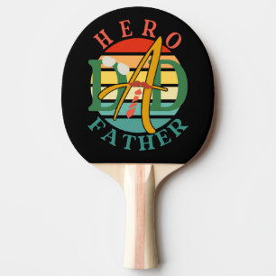 Hero Vater Fath Sunset Krawatte, Mustache & Sonnen Tischtennis Schläger
