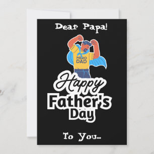 Hero Vater Happy Vatertag Design Feiertagskarte