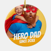 Hero Vater Seit 20XX Modernes Cool Einfaches Keramik Ornament (Hinten)