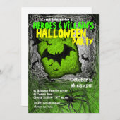 Hero Villian Halloween-Party Einladung Schiff (Vorne/Hinten)