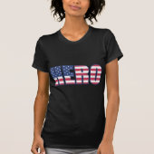 Heroamerikanischer Flaggenstars Streifen Rotes Bla T-Shirt (Vorderseite)