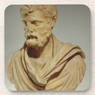 Herodes Atticus, Marmorkopf, römisch, 101-80 Getränkeuntersetzer