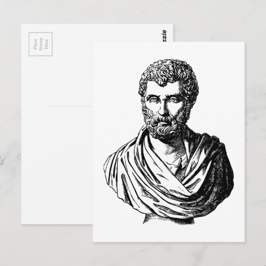 Herodotus bust griechischer Historiker Postkarte (Vorne/Hinten)