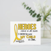 Heroes aller Größen 1 KINDERKREBS Postkarte (Stehend Vorderseite)