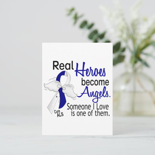 Heroes Become Angels ALS Postkarte (Stehend Vorderseite)