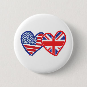 Heroes der amerikanischen Flagge/Backenfahne Button