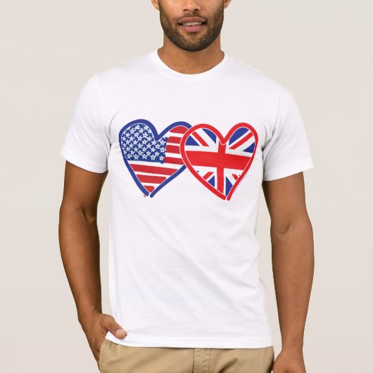 Heroes der amerikanischen Flagge/Backenfahne T-Shirt (Vorderseite)