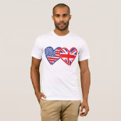 Heroes der amerikanischen Flagge/Backenfahne T-Shirt (Vorne ganz)