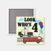 Heroes des Alltags 4. Geburtstag Magnet (Vorderseite/Rückseite)