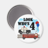 Heroes des Alltags 4. Geburtstag Magnet (Vorderseite/Rückseite)