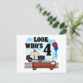 Heroes des Alltags 4. Geburtstag Postkarte (Stehend Vorderseite)