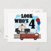 Heroes des Alltags 4. Geburtstag Postkarte (Vorne/Hinten)