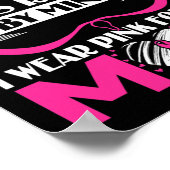 Heroes Ich trage rosa für meine Mama Brustkrebs Aw Poster (Ecke)