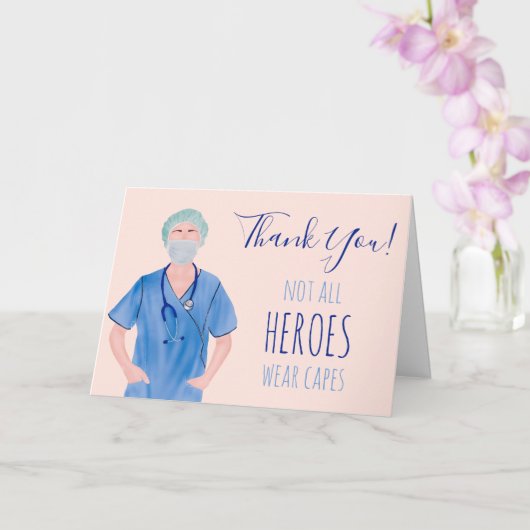 Heroes Krankenschwester Illustration blau pink vie Karte (Orchidee)