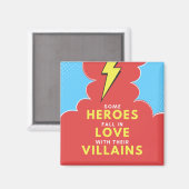Heroes Liebe Villains - Lightning Square Magnet (Vorderseite/Rückseite)