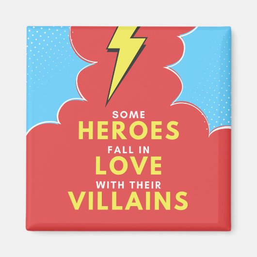 Heroes Liebe Villains - Lightning Square Magnet (Vorne)