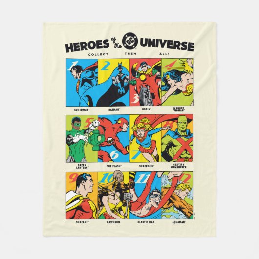 Heroes of the DC™ Universe Fleecedecke (Vorderseite)
