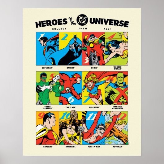 Heroes of the DC™ Universe Poster (Vorne)