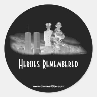 Heroes Remembered Runder Aufkleber