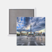 Heroes Square Budapest Sunrise Magnet (Vorderseite/Rückseite)