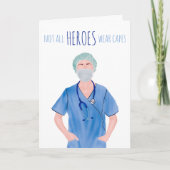Heroes Stethoscope Krankenschwester Illustration d Karte (Vorderseite)