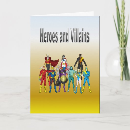 Heroes und Villains Karte (Vorderseite)