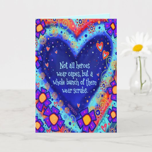 "Heroes Wear Scrubs"-Inspirivity Karte (Kleine Pflanze)