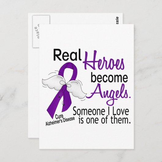 Heroes werden Engel Alzheimer-Krankheit Postkarte (Vorne/Hinten)