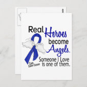 Heroes werden Engel Colon Cancer Postkarte (Vorne/Hinten)