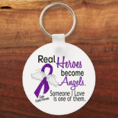 Heroes werden Engel Cystische Fibrose Schlüsselanhänger (Vorderseite)