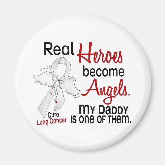 Heroes werden Engel Daddy Lung Cancer Magnet (Vorne)