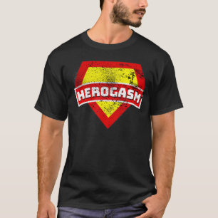 Herogasm Lustiges Superhelden T-Shirt im Vintage-D