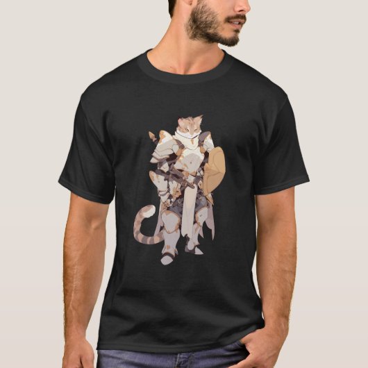 Heroic Cat Paladin T-Shirt (Vorderseite)