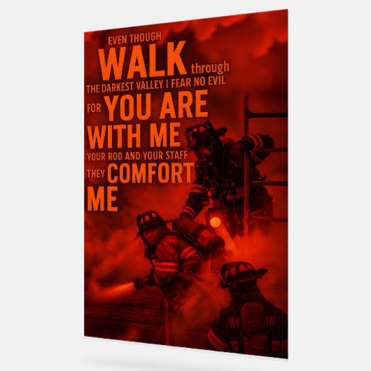 Heroic Christian Fire Rescue Wall Art 2026 Acrylschild (Winkel)