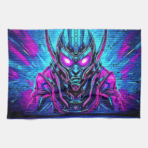 Heroic Cyberpunk Vibe Geschirrtuch