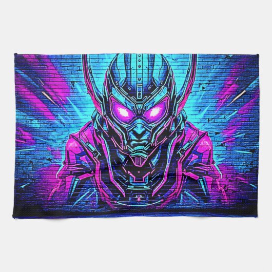 Heroic Cyberpunk Vibe Geschirrtuch (Horizontal)