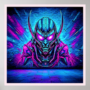 Heroic Cyberpunk Vibe Poster