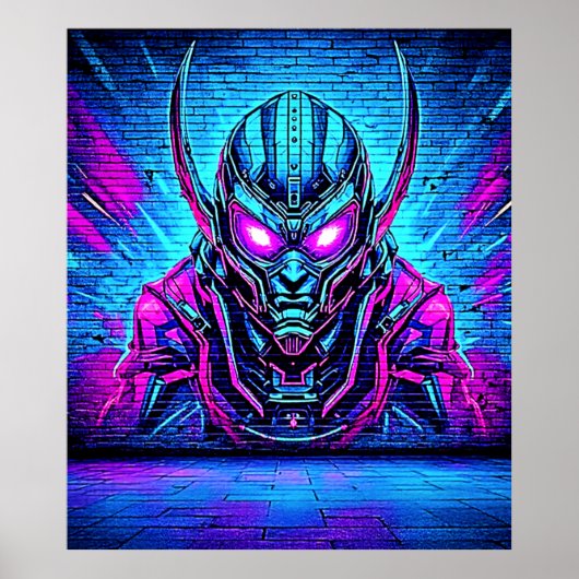 Heroic Cyberpunk Vibe Poster (Vorne)