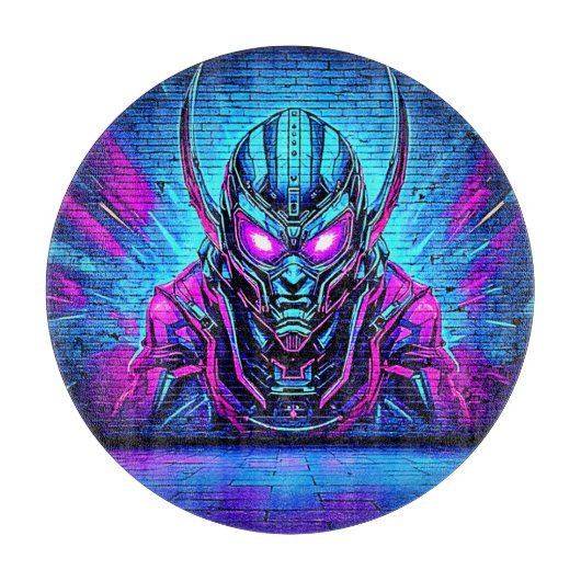 Heroic Cyberpunk Vibe Schneidebrett (Vorderseite)