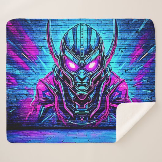 Heroic Cyberpunk Vibe Sherpadecke (Vorderseite (Horizontal))