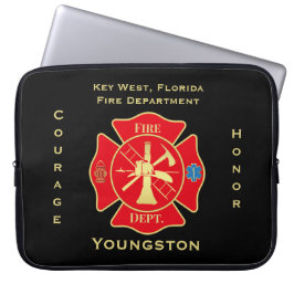 Heroic Firefighter Maltese Cross Design Laptopschutzhülle